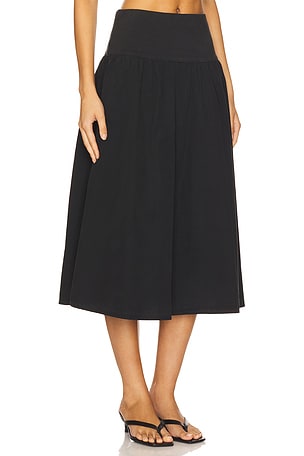 Nation Los Angeles Ava Midi Skirt in Black