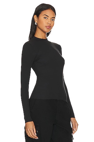 Nation LTD Gina Slim Mock Neck in Black