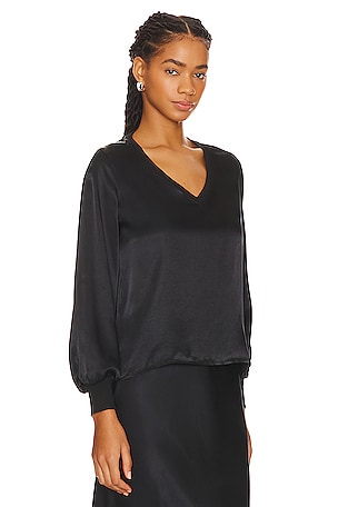 Nation LTD Ayra Dressed Up V-neck in Black