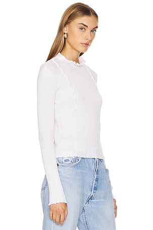 Nation LTD Gizelle Long Sleeve Top in Ivory