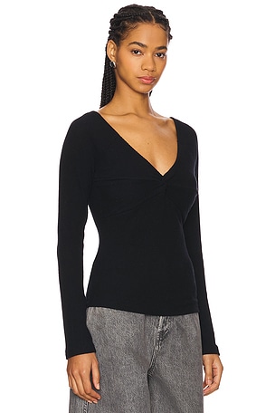 Nation LTD Lani Long Sleeve Top in Black