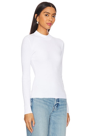 Nation LTD Gina Slim Mock Neck in White