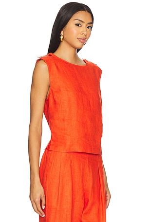 Nation Los Angeles Cara Tank Top in Burnt Orange
