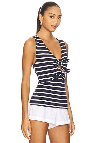 Nation Los Angeles Terri Tank Top in Black,White