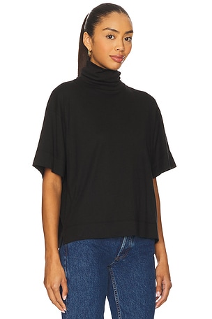 Nation Los Angeles Fable Turtleneck Tee in Black