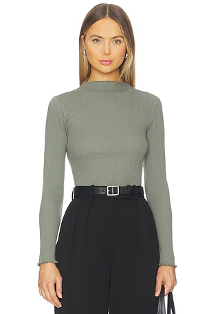 Brenna Mock Neck Top Nation Los Angeles