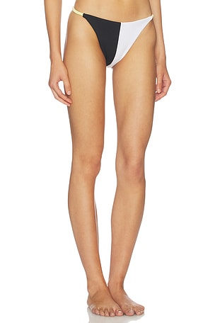 Nau Bikinis Bahia Colorblock Bikini Bottom in Black & White