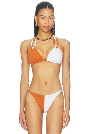 Lola Colorblock Triangle Bikini Top Nau Bikinis