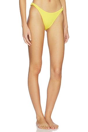 Nau Bikinis Link Strap Bikini Bottom in Yellow