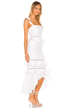 NBD Haze Midi Dress in White