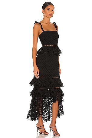NBD Haze Midi Dress in Black