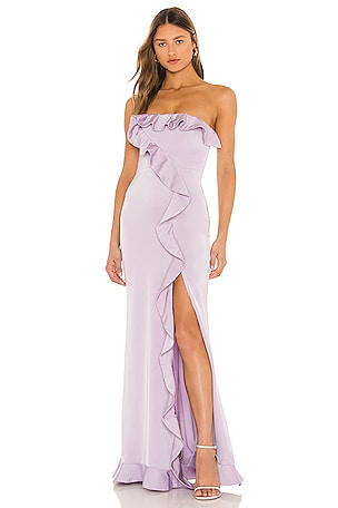 nbd purple dress NBD Luna Gown in Lilac