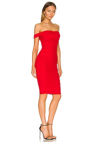 NBD Faye Midi Dress in Red