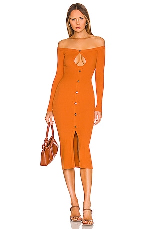 NBD Kali Midi Dress in Copper | REVOLVE