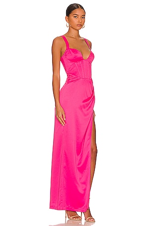 NBD Elodie Maxi Dress in Fuschia