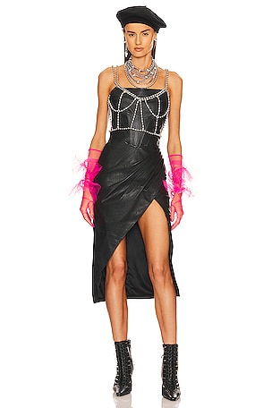 Aya Leather Midi Dress NBD
