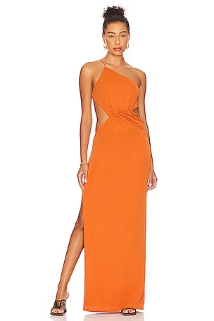 dusty orange maxi dress Can't Help But Stare Floral Maxi Dress- Burnt Orange