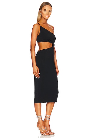 NBD Rigoberta Midi Dress in Black