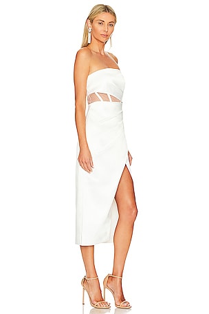 NBD Noelia Midi Dress in White