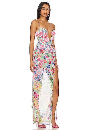 NBD Idres Maxi Dress in Ivory. Size XXS. Also