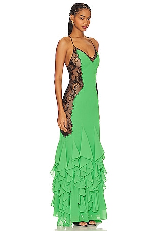 NBD x Bridget Angelina Maxi Dress in Green