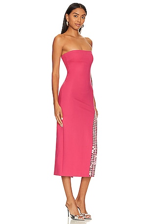 NBD Amaara Midi Dress in Fuchsia