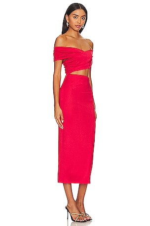 NBD Kamryn Midi Dress in Red