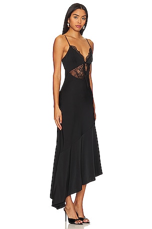 NBD Brigitta Midi Dress in Black