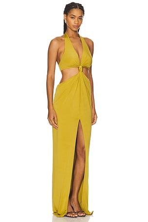 NBD The Donyale Gown in Green. Size XXS. Also