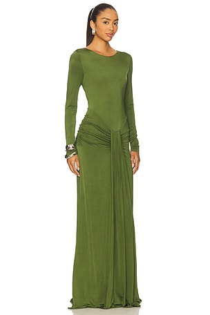 NBD The Heena Gown in Olive. Size XXS. Also