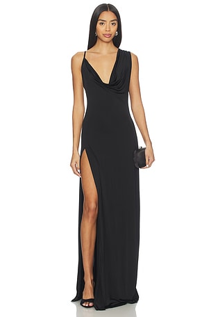 Tessa Draped Shoulder Maxi Dress NBD