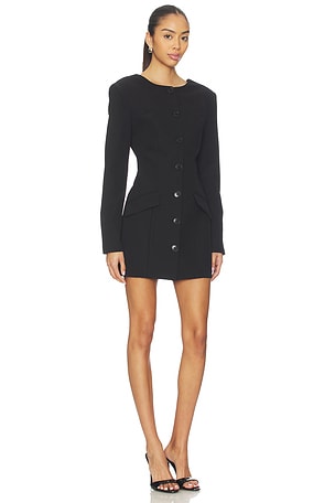 NBD x Christina Elezaj Amina Blazer Mini Dress in Black. Size XXS. Also