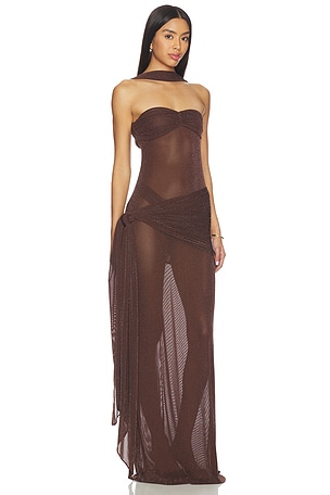 NBD Smita Gown in Chocolate