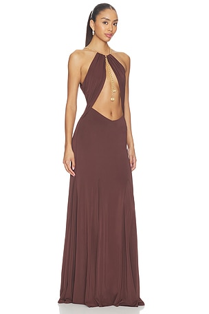 NBD Marla Maxi Dress in Chocolate