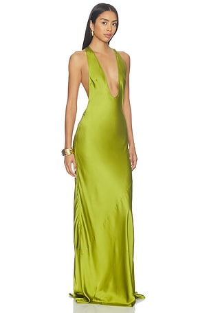 NBD Pushpa Gown in Green. Size L. Also