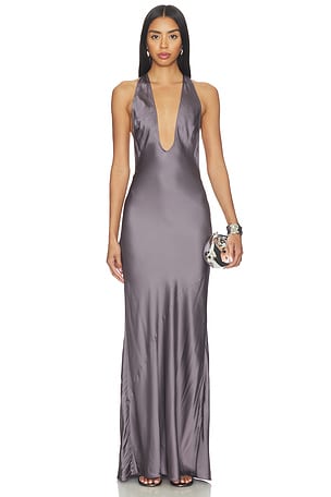 Pushpa Gown in Grey NBD
