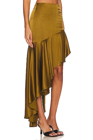 NBD Amrita Maxi Skirt in Olive