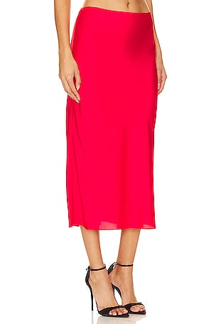 NBD Chiara Midi Skirt in Red