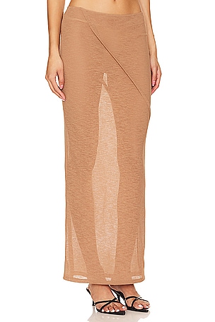 NBD Jolie Maxi Skirt in Brown