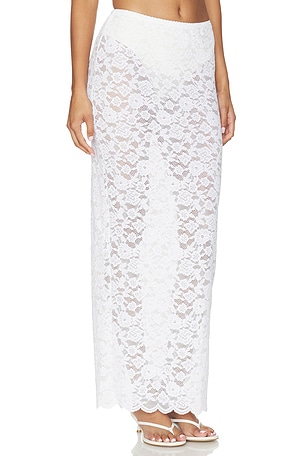 NBD Asta Maxi Skirt in White
