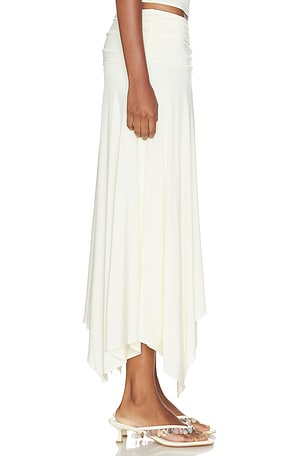 NBD Niya Midi Skirt in Cream. Size XXS. Also