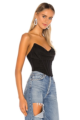 NBD Hailee Bustier Top in Black