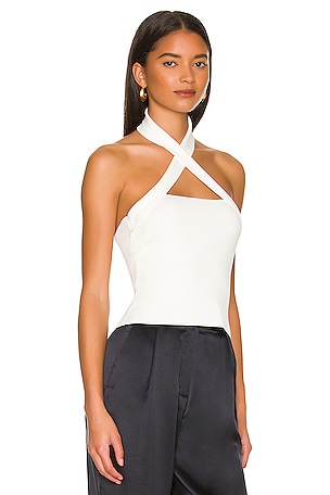 NBD Yvette Halter Top in White