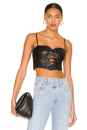 Hotsell NBD Lacey Bustier Corset Crop Top in Black