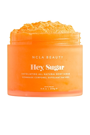 OYE, EXFOLIANTE DE AZÚCAR, EXFOLIANTE CORPORAL TOTALMENTE NATURAL. HEY, SUGAR EXFOLIATING ALL NATURAL BODY SCRUB NCLA