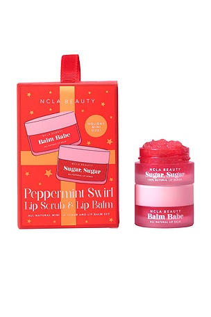 Peppermint Swirl Lip Treatment Duo Gift Set Ornaments NCLA