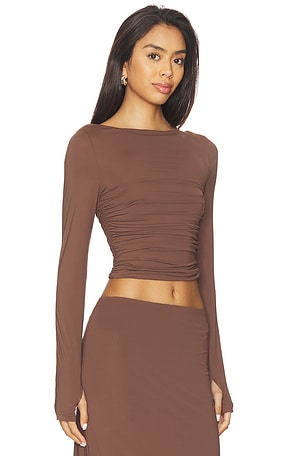 Nakedvice The Ledger Top in Brown. Size XL. Also
