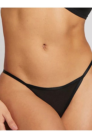 Negative Underwear Sieve String Thong in Black