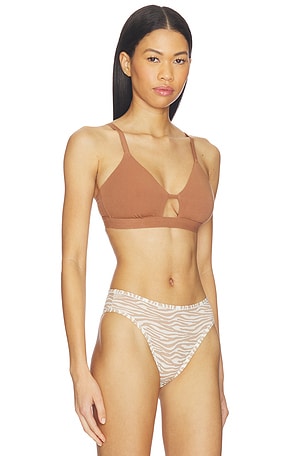 Negative Underwear Cotton Cutout Bra in Nude. Size 5. Also