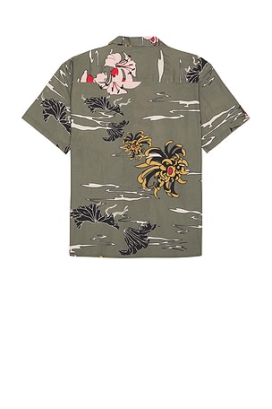 NEUW Sativa Print Short Sleeve Shirt in Army
